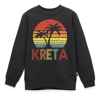 Kreta - Kinder Premium Organic Sweatshirt - Schwarz - Vorne - AI Model Kid Female (0cm)
