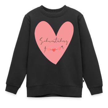 Schwesterherz T-Shirt - Kinder Premium Organic Sweatshirt - Schwarz - Vorne - AI Model Kid Female (0cm)
