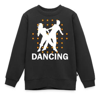 Dancing Dance Music - Kinder Premium Organic Sweatshirt - Schwarz - Vorne - AI Model Kid Female (0cm)