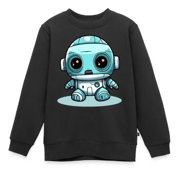 Zaak der kleine Roboter - Kinder Premium Organic Sweatshirt - Schwarz - Vorne - AI Model Kid Female (0cm)