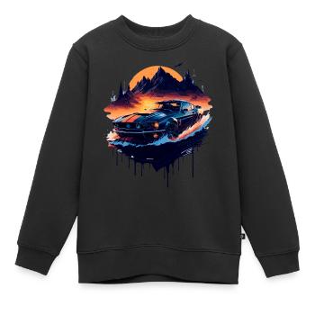 Klassischer Sportwagen - Kinder Premium Organic Sweatshirt - Schwarz - Vorne - AI Model Kid Female (0cm)