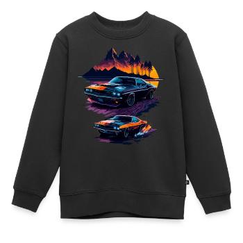Klassischer Sportwagen - Kinder Premium Organic Sweatshirt - Schwarz - Vorne - AI Model Kid Female (0cm)