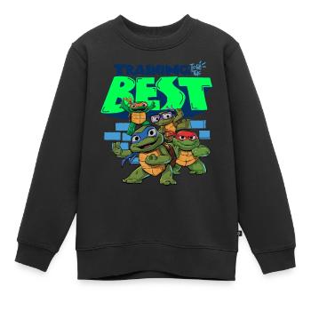 TMNT Mutant Mayhem Training To Be The Best - Kinder Premium Organic Sweatshirt - Schwarz - Vorne - AI Model Kid Female (0cm)
