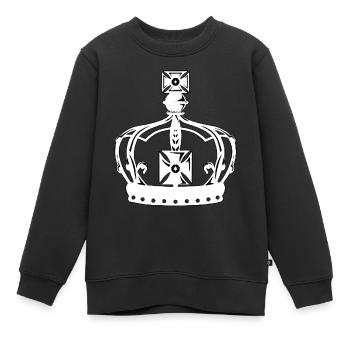 L’HÉRITAGE DE LA COURONNE - Sweat Premium enfant bio - noir - Devant - AI Model Kid Female (0cm)