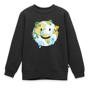 Save The Planet - Kinder Premium Organic Sweatshirt - Schwarz - Vorne - AI Model Kid Female (0cm)