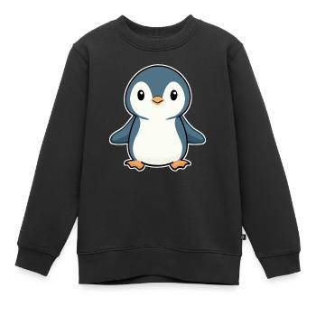 PINGUIN VOGEL ANTARKTIS SÜDPOL BABY EIS WATSCHELN - Kinder Premium Organic Sweatshirt - Schwarz - Vorne - AI Model Kid Female (0cm)