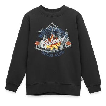 Gstaad winter campus outdoor - Sweat Premium enfant bio - noir - Devant - AI Model Kid Female (0cm)