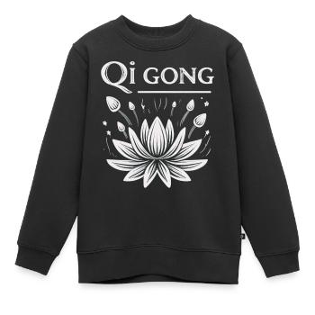 Meditation - Kinder Premium Organic Sweatshirt - Schwarz - Vorne - AI Model Kid Female (0cm)