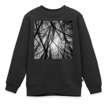 Cable clutter black and white - Kids Premium Organic Sweatshirt - black - Front - AI Model Kid Female (0cm)