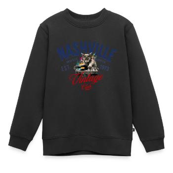 Nashville Musikfabrik Vintage-Club - Kinder Premium Organic Sweatshirt - Schwarz - Vorne - AI Model Kid Female (0cm)
