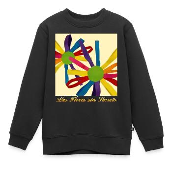 Blumen ohne Geheimnis - Kinder Premium Organic Sweatshirt - Schwarz - Vorne - AI Model Kid Female (0cm)