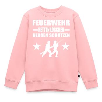 Feuerwehr - Kinder Premium Organic Sweatshirt - Rosa - Vorne - AI Model Kid Female (0cm)