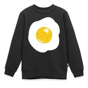 Oeuf au plat Costume Nourriture Oeufs Cuire Carnaval - Sweat Premium enfant bio - noir - Devant - AI Model Kid Female (0cm)