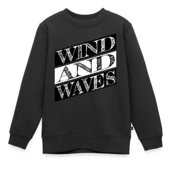 present idea windsurfing adventures funny quote - Kinder Premium Organic Sweatshirt - Schwarz - Vorne - AI Model Kid Female (0cm)
