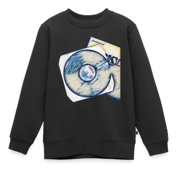 Schallplatte mit Cover - Kinder Premium Organic Sweatshirt - Schwarz - Vorne - AI Model Kid Female (0cm)