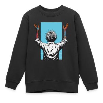 Kapitulation vor dem Himmel - Kinder Premium Organic Sweatshirt - Schwarz - Vorne - AI Model Kid Female (0cm)
