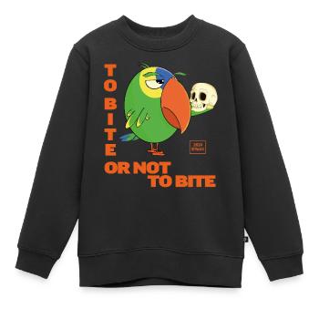 Picken oder nicht picken - Kinder Premium Organic Sweatshirt - Schwarz - Vorne - AI Model Kid Female (0cm)