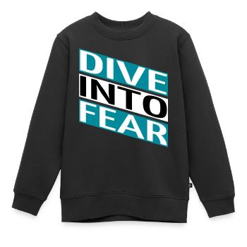 bungee jumping jokes bungee jumping techniques - Kinder Premium Organic Sweatshirt - Schwarz - Vorne - AI Model Kid Female (0cm)