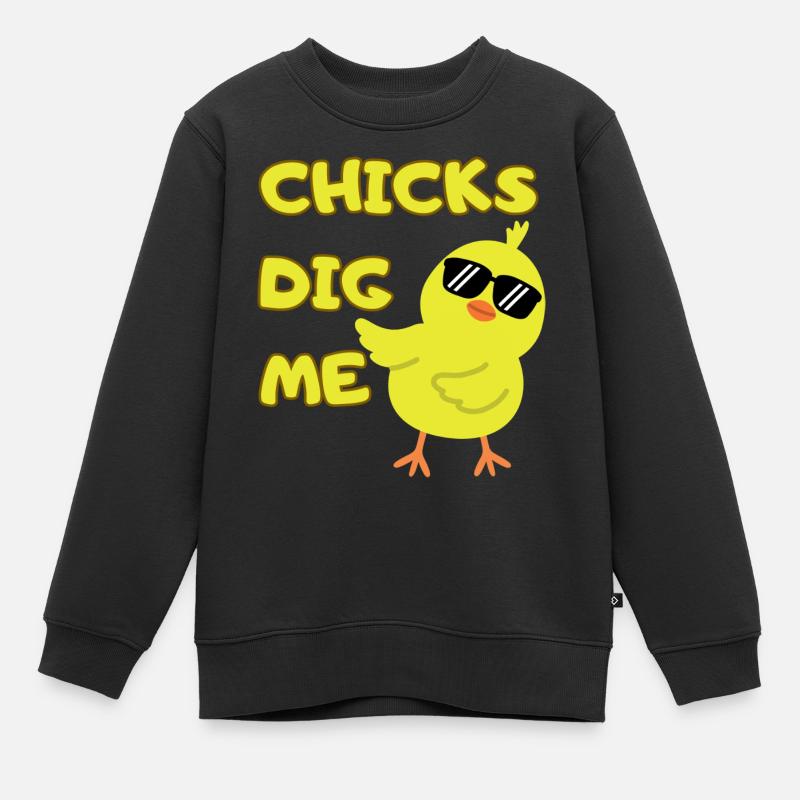 Chicks Dig Me - Kids Premium Organic Sweatshirt - black