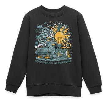 World Creativity and Innovation Day - Kinder Premium Organic Sweatshirt - Schwarz - Vorne - AI Model Kid Female (0cm)