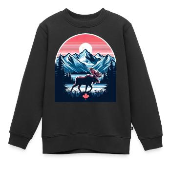 Kanada 23 - Kinder Premium Organic Sweatshirt - Schwarz - Vorne - AI Model Kid Female (0cm)