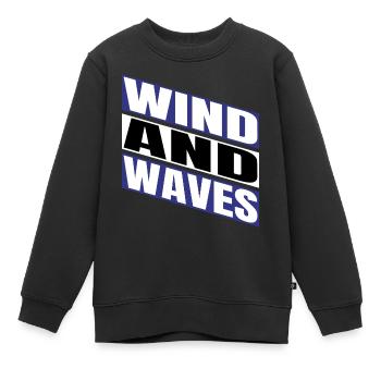 freedom liberation joke windsurfing present fun - Kinder Premium Organic Sweatshirt - Schwarz - Vorne - AI Model Kid Female (0cm)