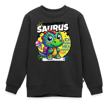 "Erstklässler Saurus" - Kinder Premium Organic Sweatshirt - Schwarz - Vorne - AI Model Kid Female (0cm)