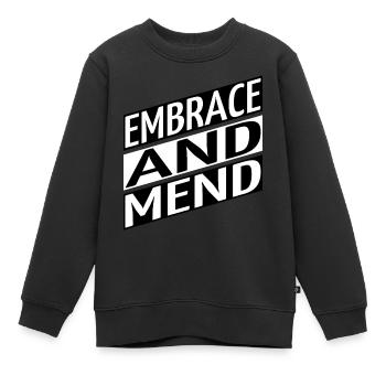 le soutien et l’encouragement en matière de bien-être émotionnel ; - Sweat Premium enfant bio - noir - Devant - AI Model Kid Female (0cm)