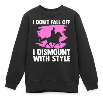 Pferdeliebhaber Reiten Reiten - Kinder Premium Organic Sweatshirt - Schwarz - Vorne - AI Model Kid Female (0cm)