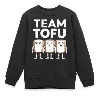 Tofu Lustiges - Kinder Premium Organic Sweatshirt - Schwarz - Vorne - AI Model Kid Female (0cm)