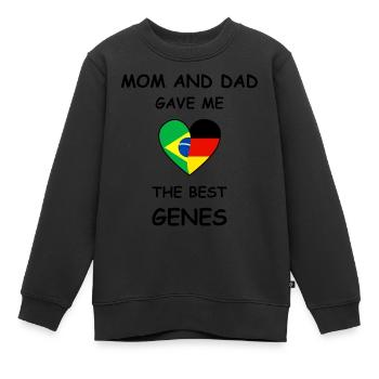 Genes Brasil Germany - Kinder Premium Organic Sweatshirt - Schwarz - Vorne - AI Model Kid Female (0cm)