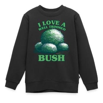 J’aime un buisson bien taillé - Sweat Premium enfant bio - noir - Devant - AI Model Kid Female (0cm)