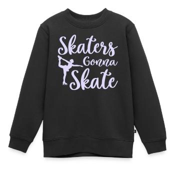 Patinage Patins Va Patiner - Sweat Premium enfant bio - noir - Devant - AI Model Kid Female (0cm)