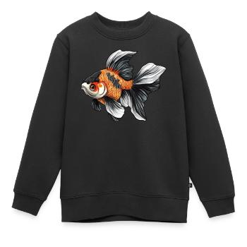 Fancy Calico Schleierschwanz Goldfisch - Kinder Premium Organic Sweatshirt - Schwarz - Vorne - AI Model Kid Female (0cm)