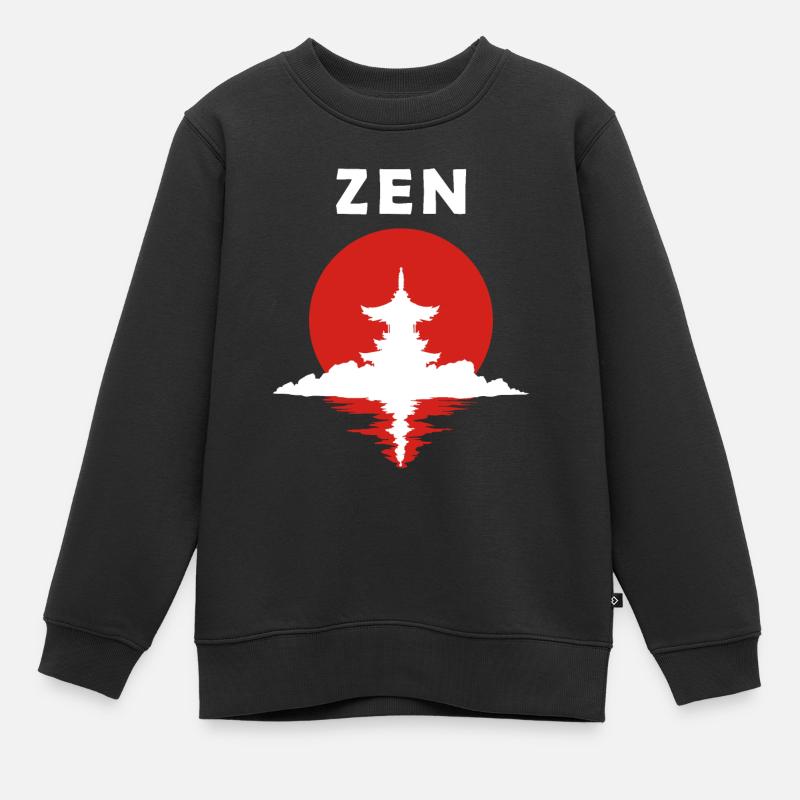 Zen - Sweat Premium enfant bio - noir