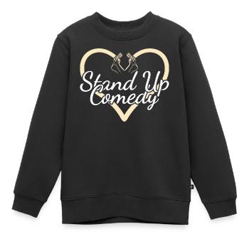 Comédien Coeur Stand Up Comédie - Sweat Premium enfant bio - noir - Devant - AI Model Kid Female (0cm)