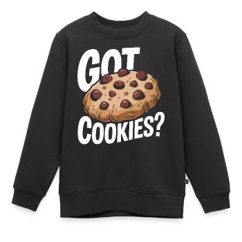 Cookies Cookie Keks Kekse Schokolade - Kinder Premium Organic Sweatshirt - Schwarz - Vorne - AI Model Kid Female (0cm)