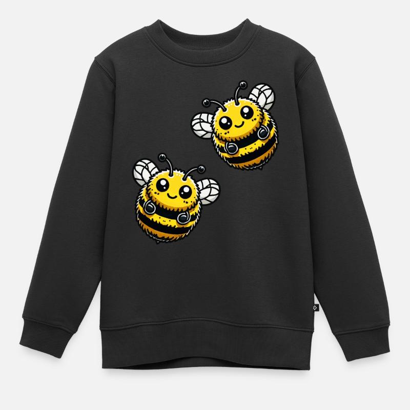 hummel biene 2 - Kinder Premium Organic Sweatshirt - Schwarz