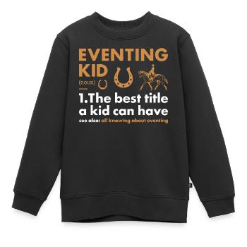 Rider Kid Definition Eventing - Kinder Premium Organic Sweatshirt - Schwarz - Vorne - AI Model Kid Female (0cm)
