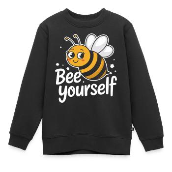 abeille abeille apicultrice abeille abeille - Sweat Premium enfant bio - noir - Devant - AI Model Kid Female (0cm)
