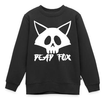 Weißer Fuchs Schädel - Kinder Premium Organic Sweatshirt - Schwarz - Vorne - AI Model Kid Female (0cm)