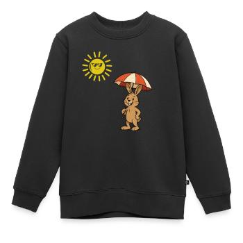 Bunny Sun - Kids Premium Organic Sweatshirt - black - Front - AI Model Kid Female (0cm)