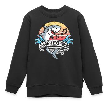 Shark Express Band - Kids Premium Organic Sweatshirt - black - Front - AI Model Kid Female (0cm)