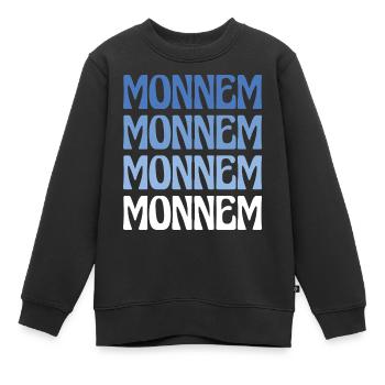 Monnem Mannheim Dialekt Geschenk - Kinder Premium Organic Sweatshirt - Schwarz - Vorne - AI Model Kid Female (0cm)