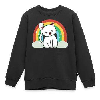 C’est un grand jour pour me laisser tranquille - Sweat Premium enfant bio - noir - Devant - AI Model Kid Female (0cm)
