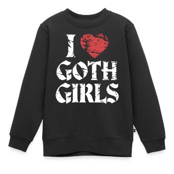 Love Goth Girls! Gothic Aesthetic Goth Mommy - Kinder Premium Organic Sweatshirt - Schwarz - Vorne - AI Model Kid Female (0cm)