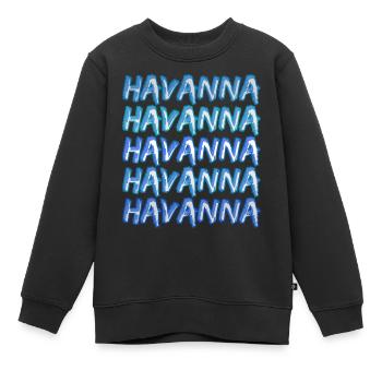 Voyage La Havane - Sweat Premium enfant bio - noir - Devant - AI Model Kid Female (0cm)
