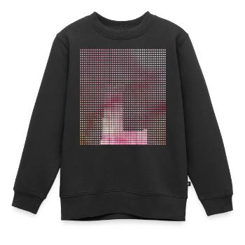 Lettre L, nom, la lettre L - Sweat Premium enfant bio - noir - Devant - AI Model Kid Female (0cm)