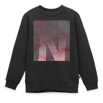 Lettre N, nom, la lettre N - Sweat Premium enfant bio - noir - Devant - AI Model Kid Female (0cm)