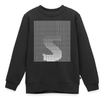 Lettre S, nom, la lettre S - Sweat Premium enfant bio - noir - Devant - AI Model Kid Female (0cm)